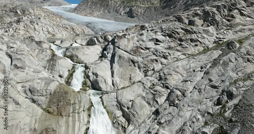 Wallpaper Mural aerial view of the Rhone glacier in the swiss alps Torontodigital.ca