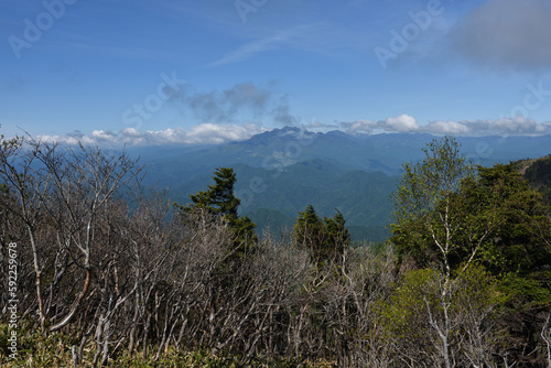 Climbing Mt. Takahara, Tochigi, Japan photo