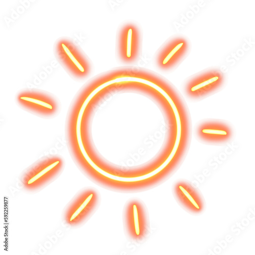 Orange neon sun