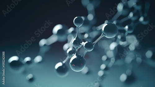 Science background with atoms and melocules