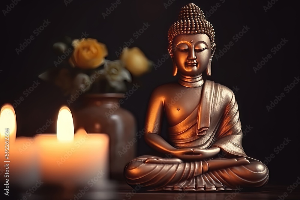 Fototapeta premium Bonne fête du Vesak. Fond d'illustration vectorielle. Magha Puja, Asanha Puja, Visakha Puja Day, concept de vacances bouddhistes.