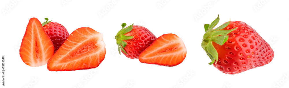 Strawberry isolated on transparent background png.