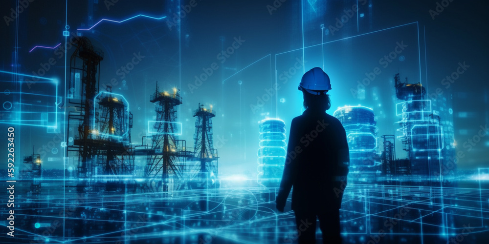 Oil gas industry business. Created with generative Ai technology Oil gas industry business. Created with generative Ai technology