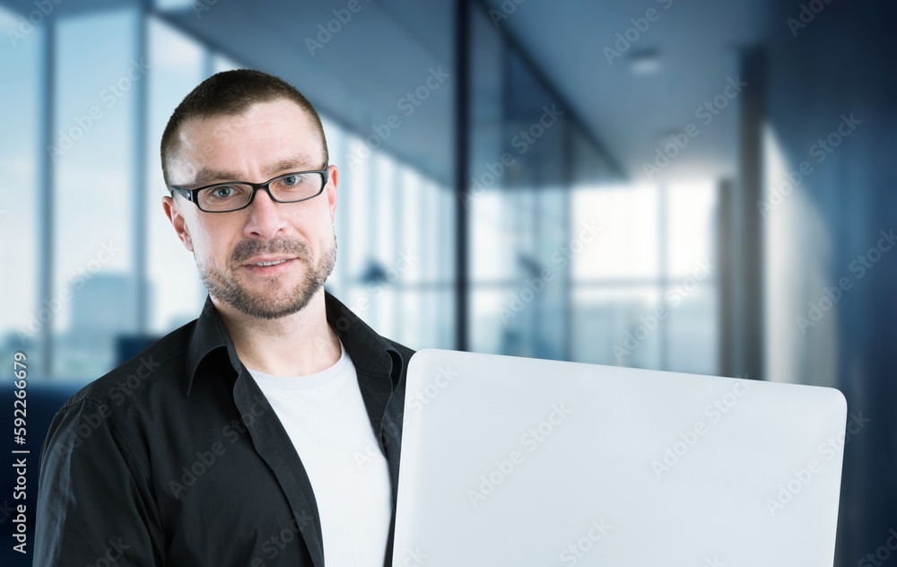 Happy business Man in office at Work, Happy business Man in office at Work,