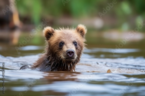 a brown bear in the water © imur