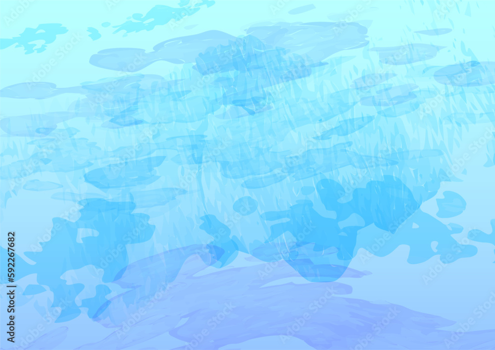 水のイメージの青いアブストラクト和紙背景2