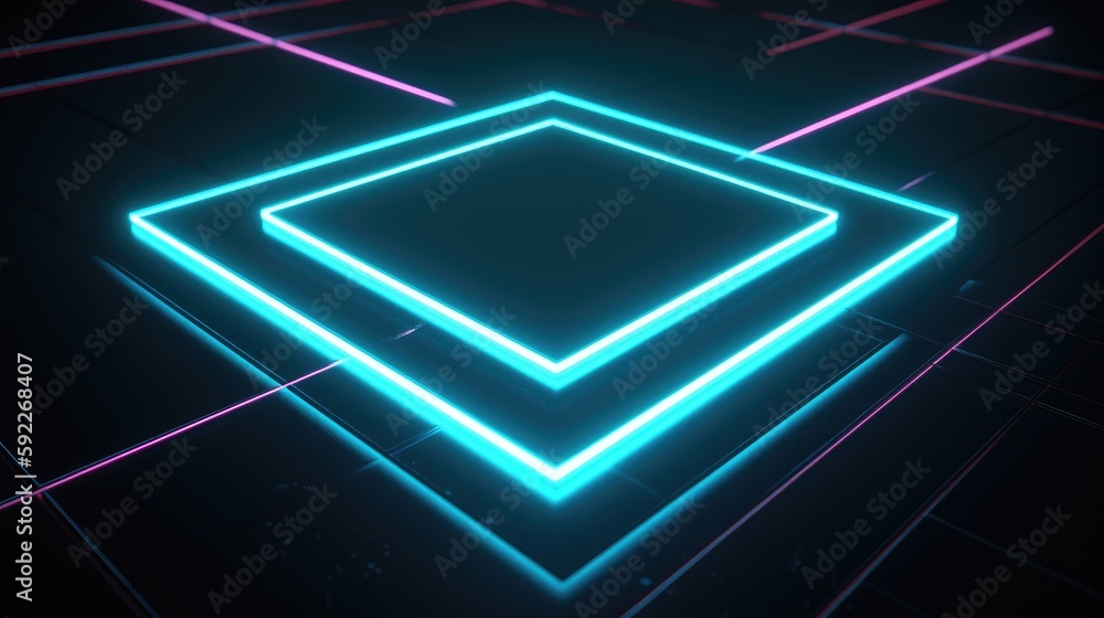 Futuristic background with neon shapes and lights Futuristic background with neon shapes and lights