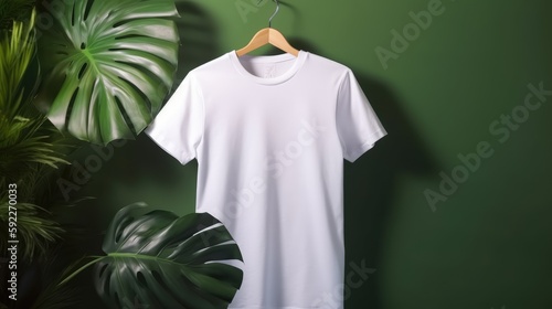 Mockup of t-shirt on colorful background