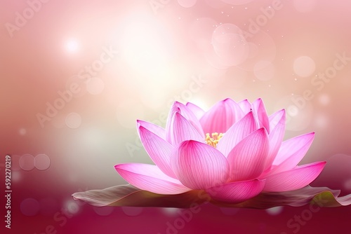 Lotus rose sur fond bokeh  bouddha Purnima Vesak fond avec espace de copie pour le texte