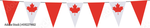 Guirlande avec fanions aux couleurs du Canada