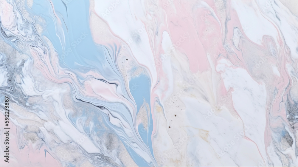 Abstract pastel fluid art acrylic background. AI