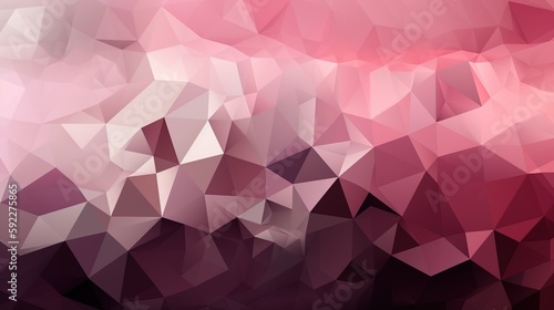 Abstract soft pink red poly triangle design, digital backgorund, vector communication concept