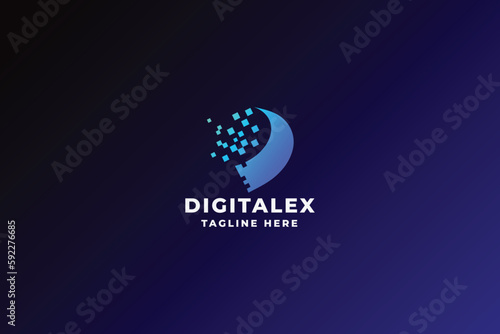 Digitalex Letter D Pro Logo Template
