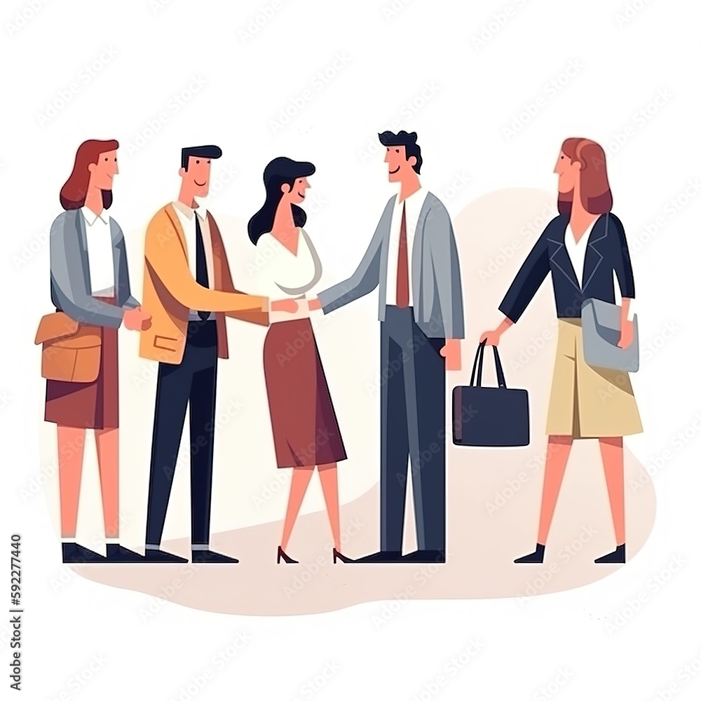 Collaboration in business. After a successful deal, businesspeople shake hands. Successful discussions, agreement, relationship, and meeting of partners. generative ai Collaboration in business. After a successful deal, businesspeople shake hands. Successful discussions, agreement, relationship, and meeting of partners. generative ai