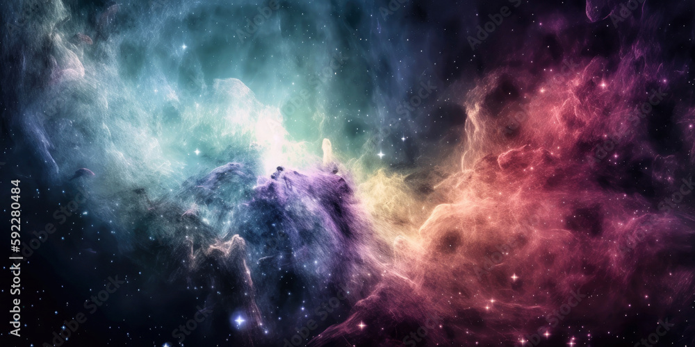 Nebula in deep space - Generative AI