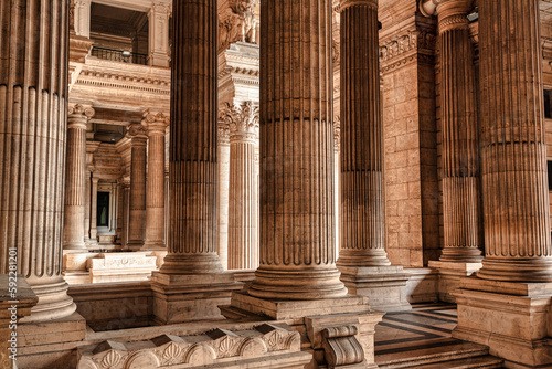 Brussels, Belgium interior of the palace de la justice, High quality photo. Neoclassical architecture 