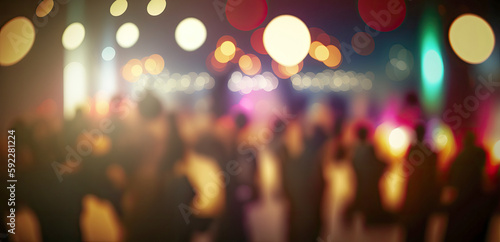 Night club - Defocused abstract blurred business background - Generative AI