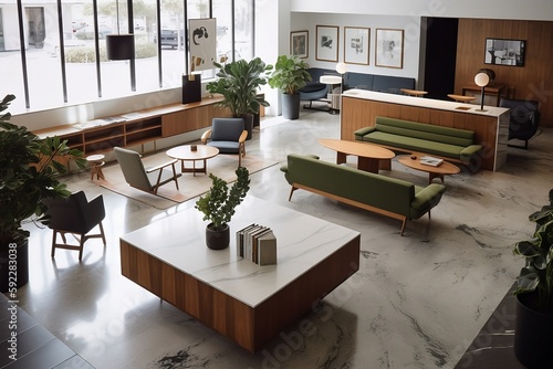 Mid-century Modern Business Lobby