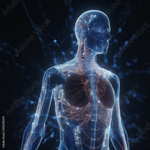 Transparent human body show...