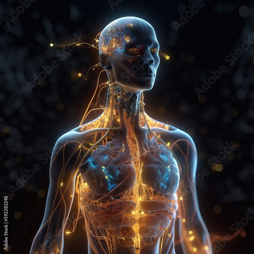 Transparent human body show...