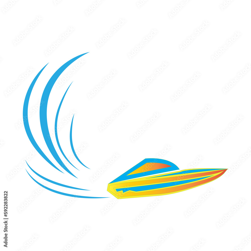 Obraz premium fast boat icon design template vector