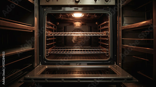 empty oven, front view photo
