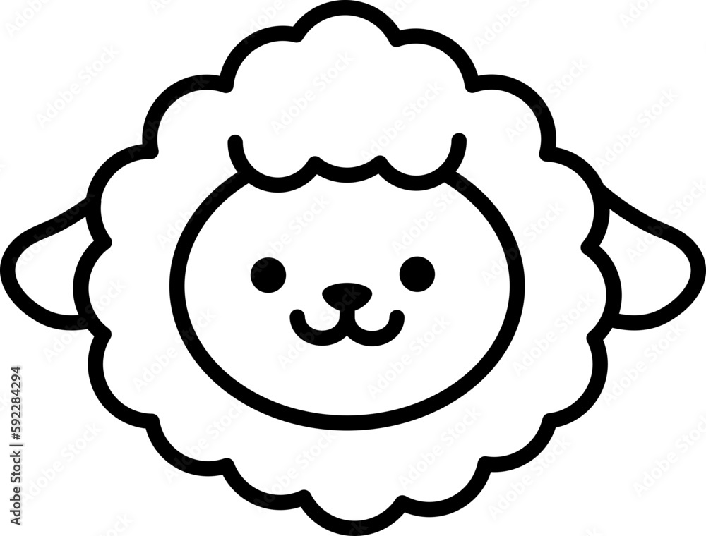 Cute Sheep Outline icon Cute Sheep Outline icon