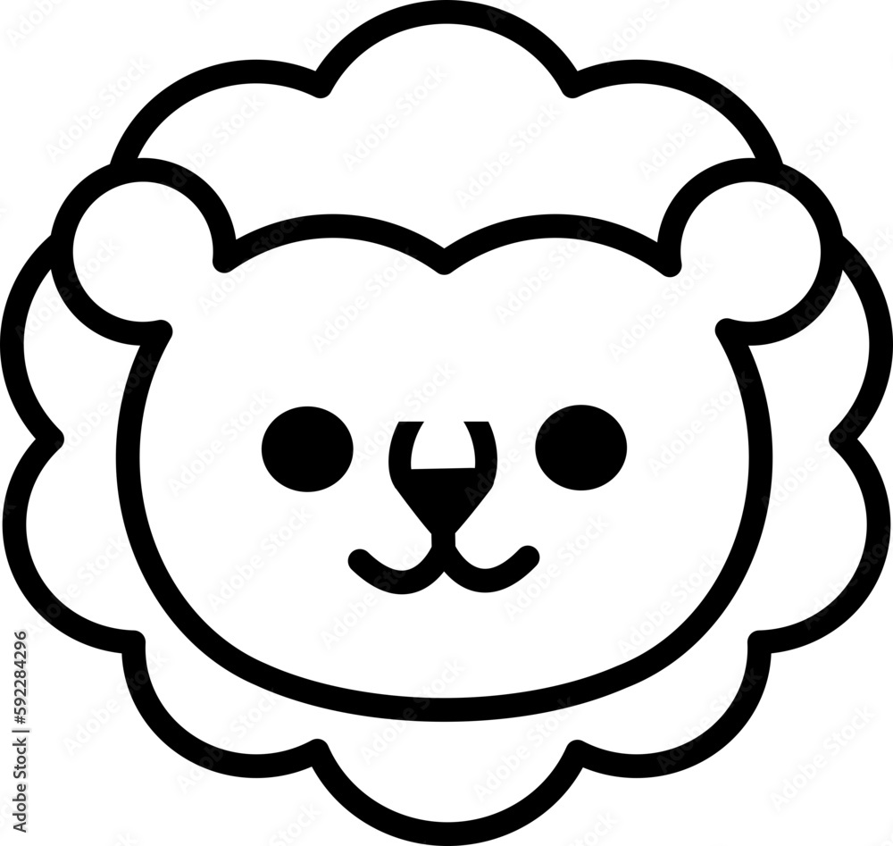 Cute Lion Outline icon Cute Lion Outline icon