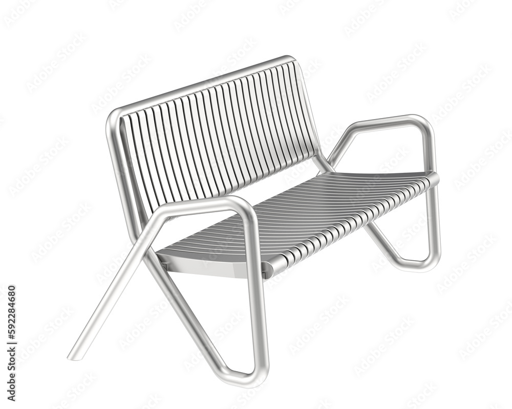 Bench isolated on transparent background. 3d rendering - illustration Bench isolated on transparent background. 3d rendering - illustration