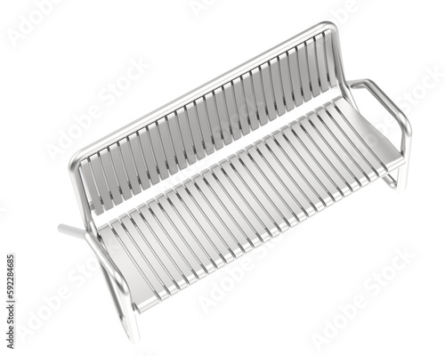 Bench isolated on transparent background. 3d rendering - illustration