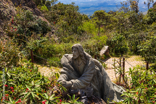 Statue of Jesus Christ in the Garden of Olives photo