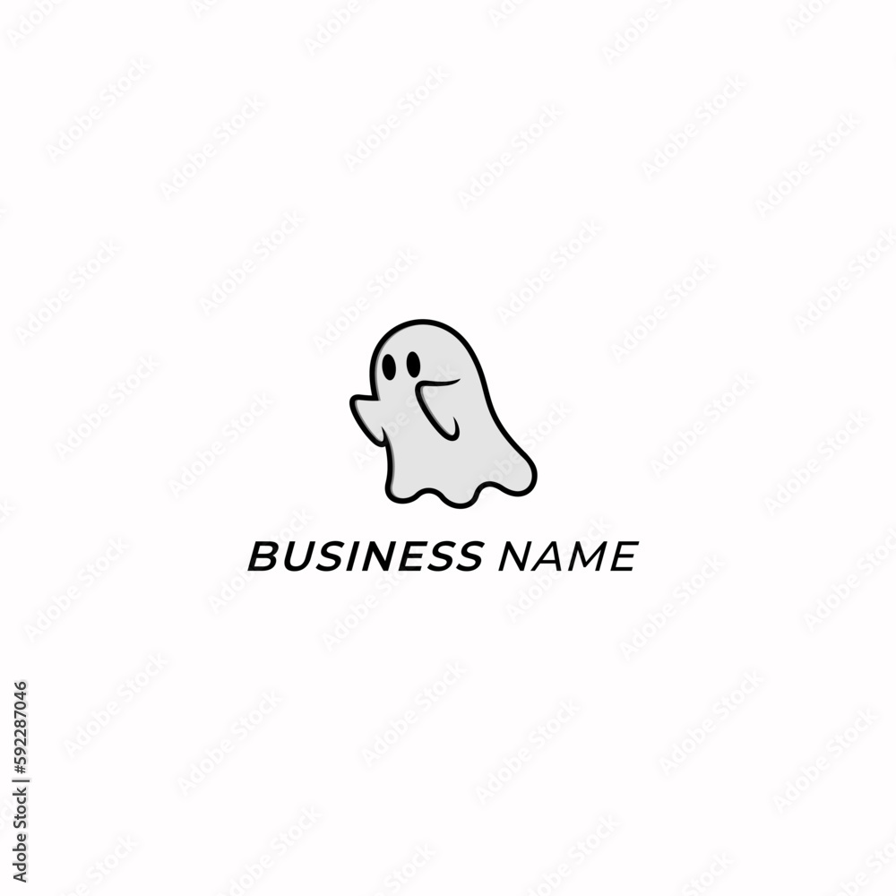 design logo creative cute ghost