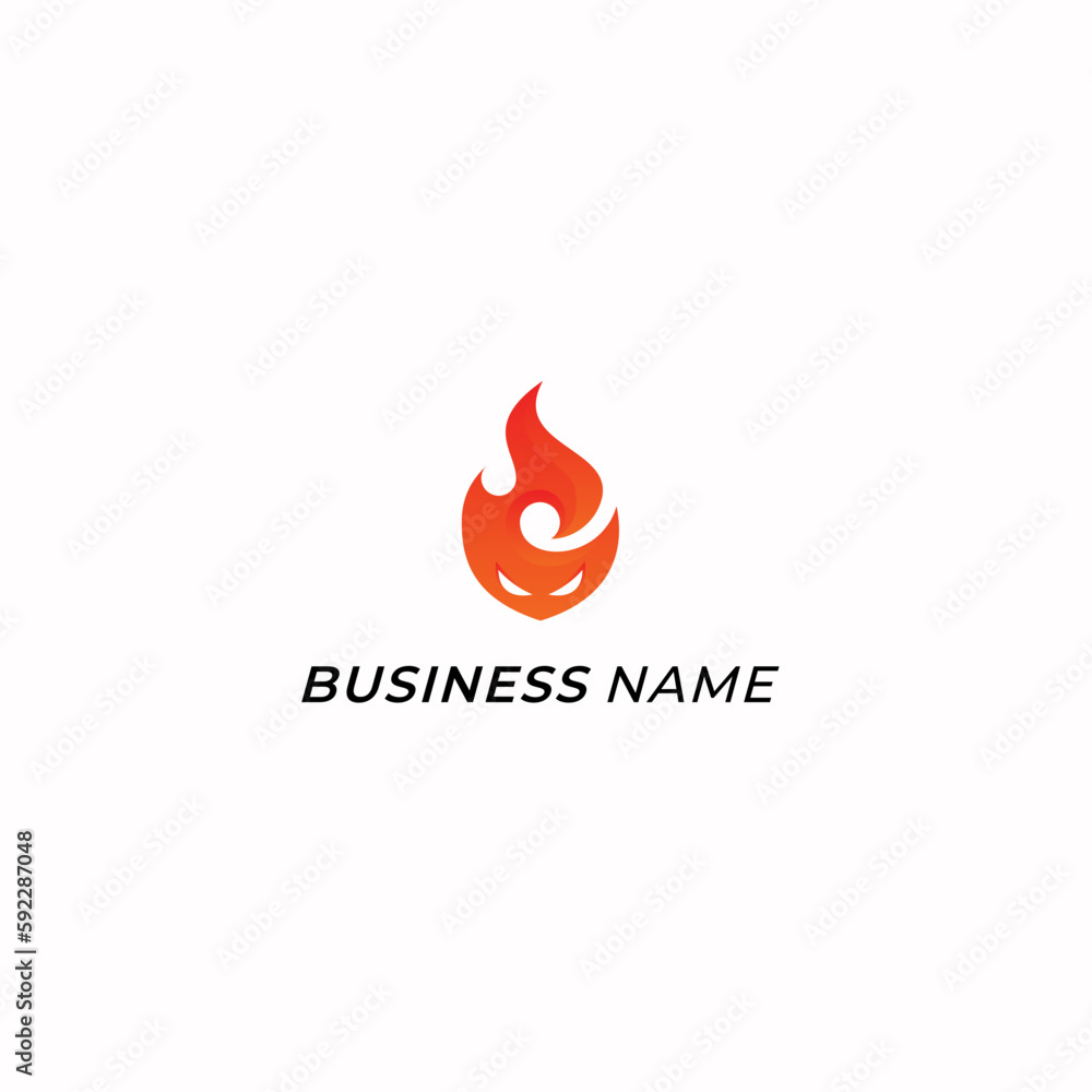 design logo combine mask and fire design logo combine mask and fire
