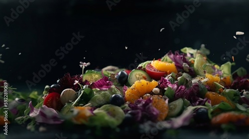 mix salad  background