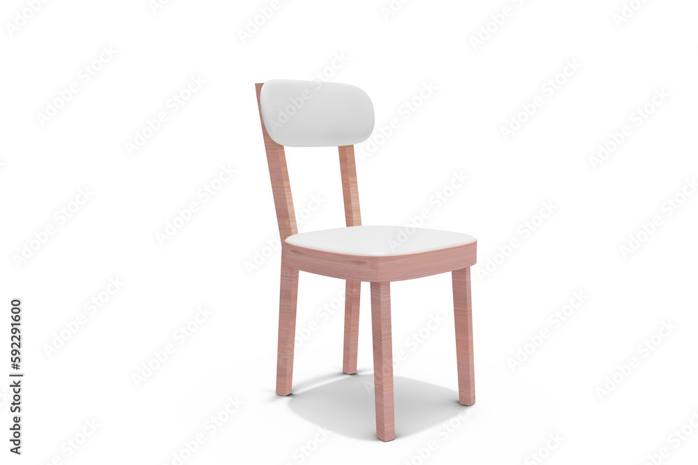 Fototapeta premium 3d image of wooden chair 