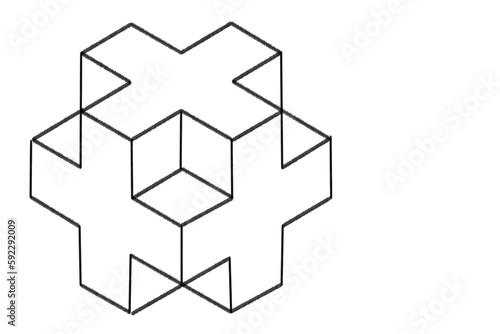 Composite image of geometric shape