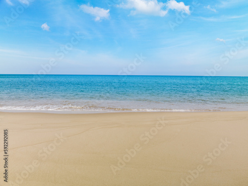 Fototapeta Naklejka Na Ścianę i Meble -  Beautiful Beach waves sea surface seashore, Amazing waves crashing on sandy shore,Beautiful sand beach,Nature and travel background