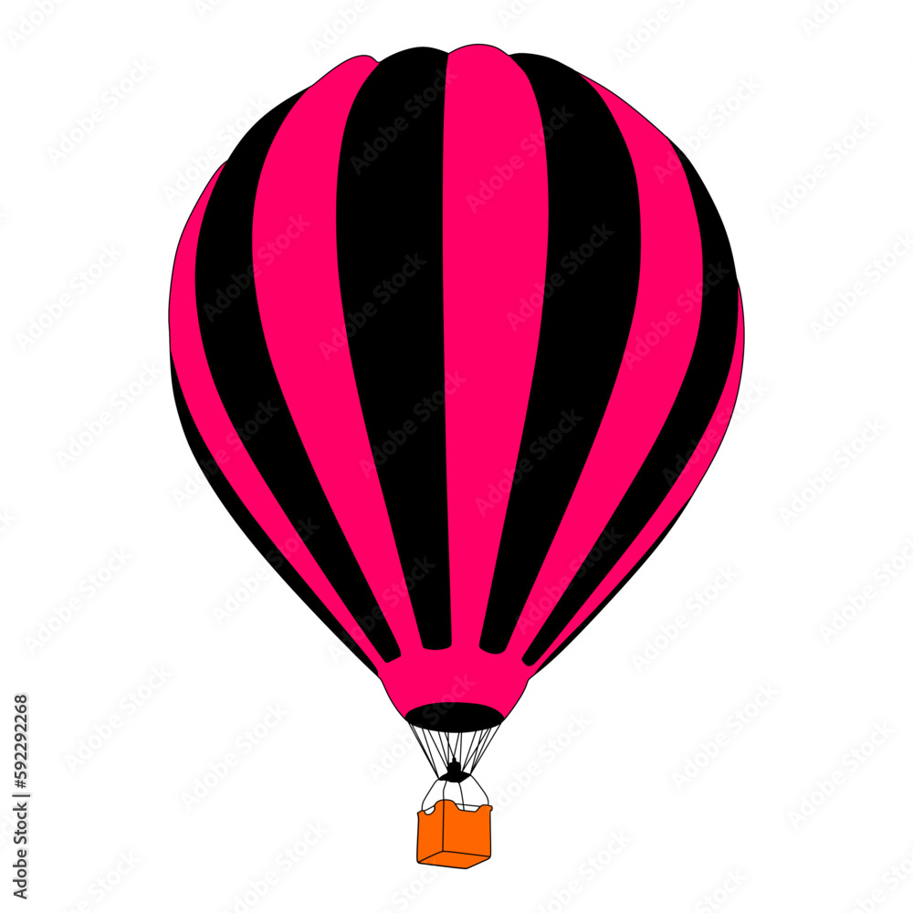 Fototapeta premium hot air balloon isolated white 