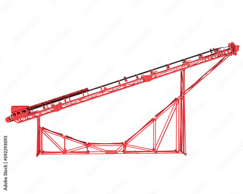 Conveyor belt isolated on transparent background. 3d rendering - illustration Conveyor belt isolated on transparent background. 3d rendering - illustration