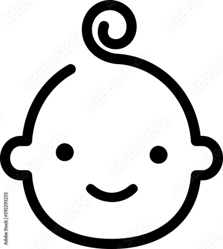 Baby outline icon