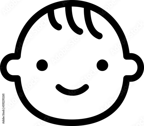 Baby outline icon