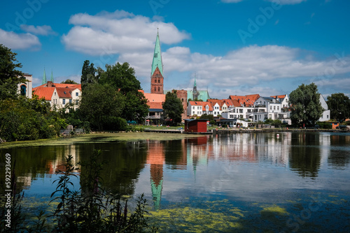 view of Lübeck in Germany.