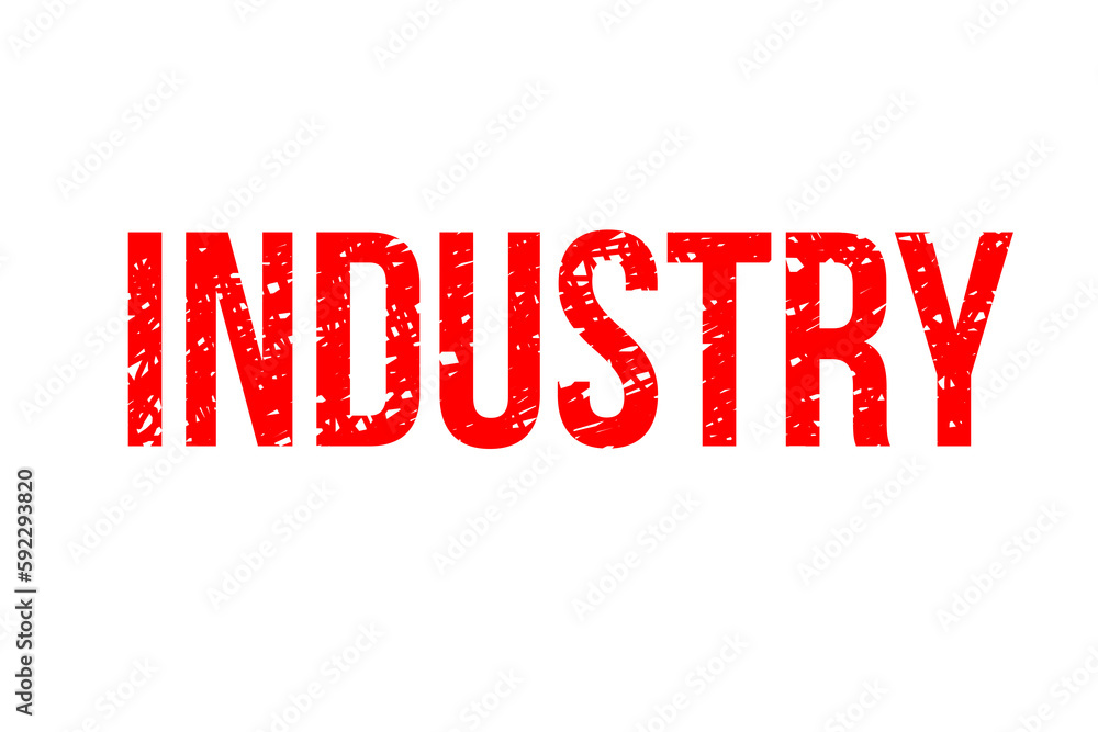 Digitally generated image of Industry text 