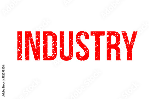 Digitally generated image of Industry text 