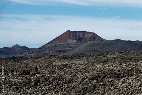 colorful volcano in the timanfaya nationalpark, lanzarote