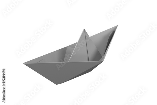 Computer graphic image of paper boat
