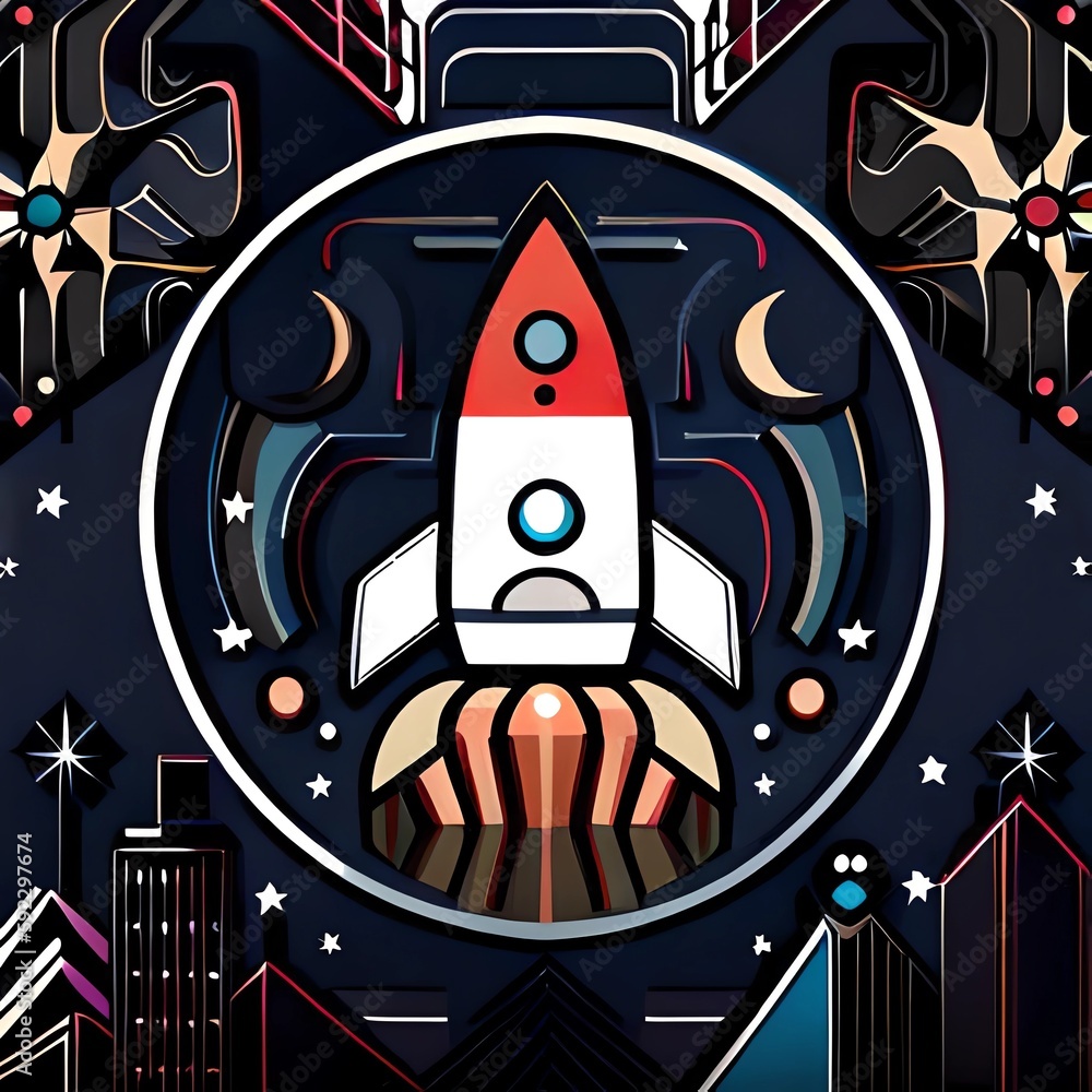 rocket in space 3, created with Generative AI tools rocket in space 3, created with Generative AI tools
