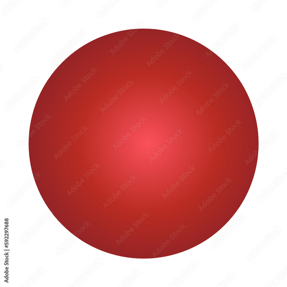 red glossy sphere circle for design elements 