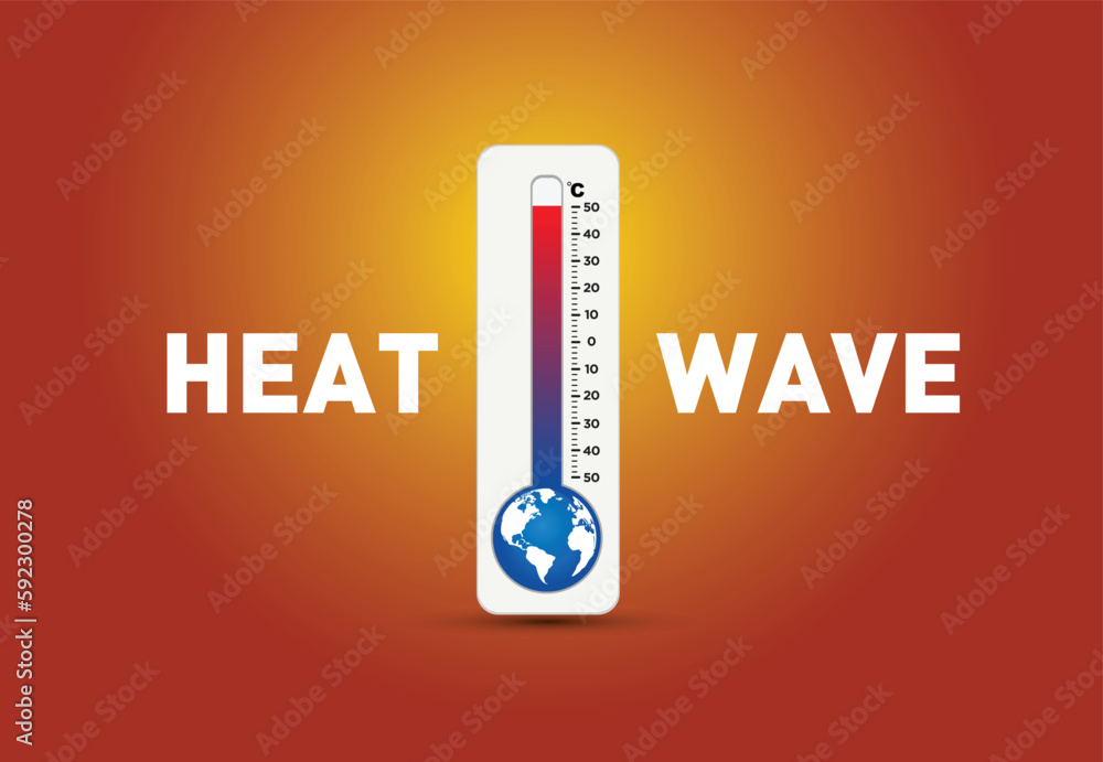 World heat wave, Sun and high temperature environment with weather thermometer. Climate change, Hot climate, Extreme weather concept. World heat wave, Sun and high temperature environment with weather thermometer. Climate change, Hot climate, Extreme weather concept.