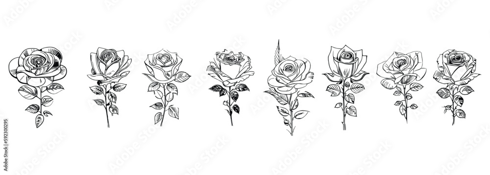 The Eight Roses Coloring Book showcases eight distinct roses, each with its unique design, portrayed through captivating illustrations. The Eight Roses Coloring Book showcases eight distinct roses, each with its unique design, portrayed through captivating illustrations.